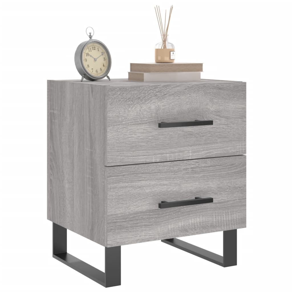 Mesitas Noche 2 Uds Madera Ingeniería Gris Sonoma 40x35x47,5 Cm_1