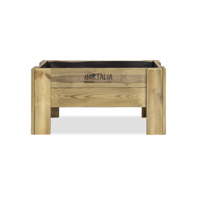 Mesa De Cultivo Elevada De Madera Tratada 80x40x40 Cm Gardenbrico S40 Hortalia_3