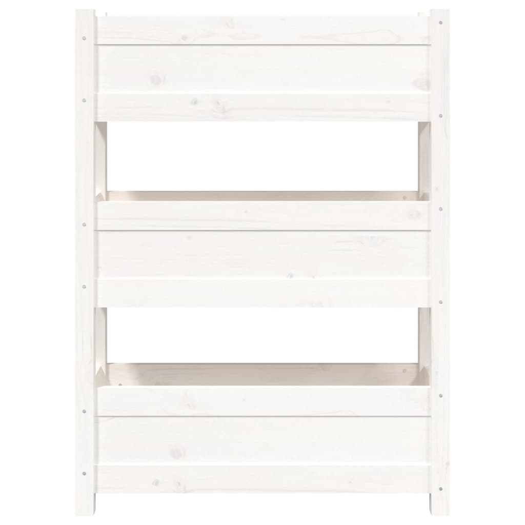 Jardinera De Madera Maciza De Pino Blanco 77x25x104,5 Cm_4