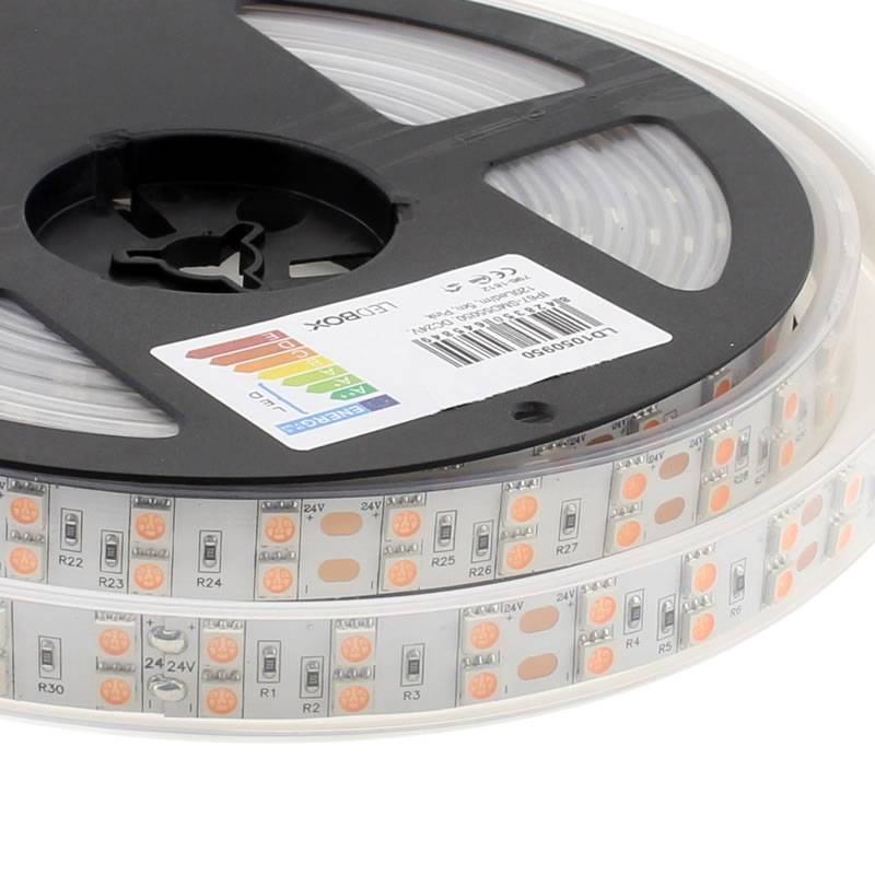 Tira Led Smd5050, Dc24v, 5m (120 Led/m), Rosa - Ip67, Rosa/magenta_0