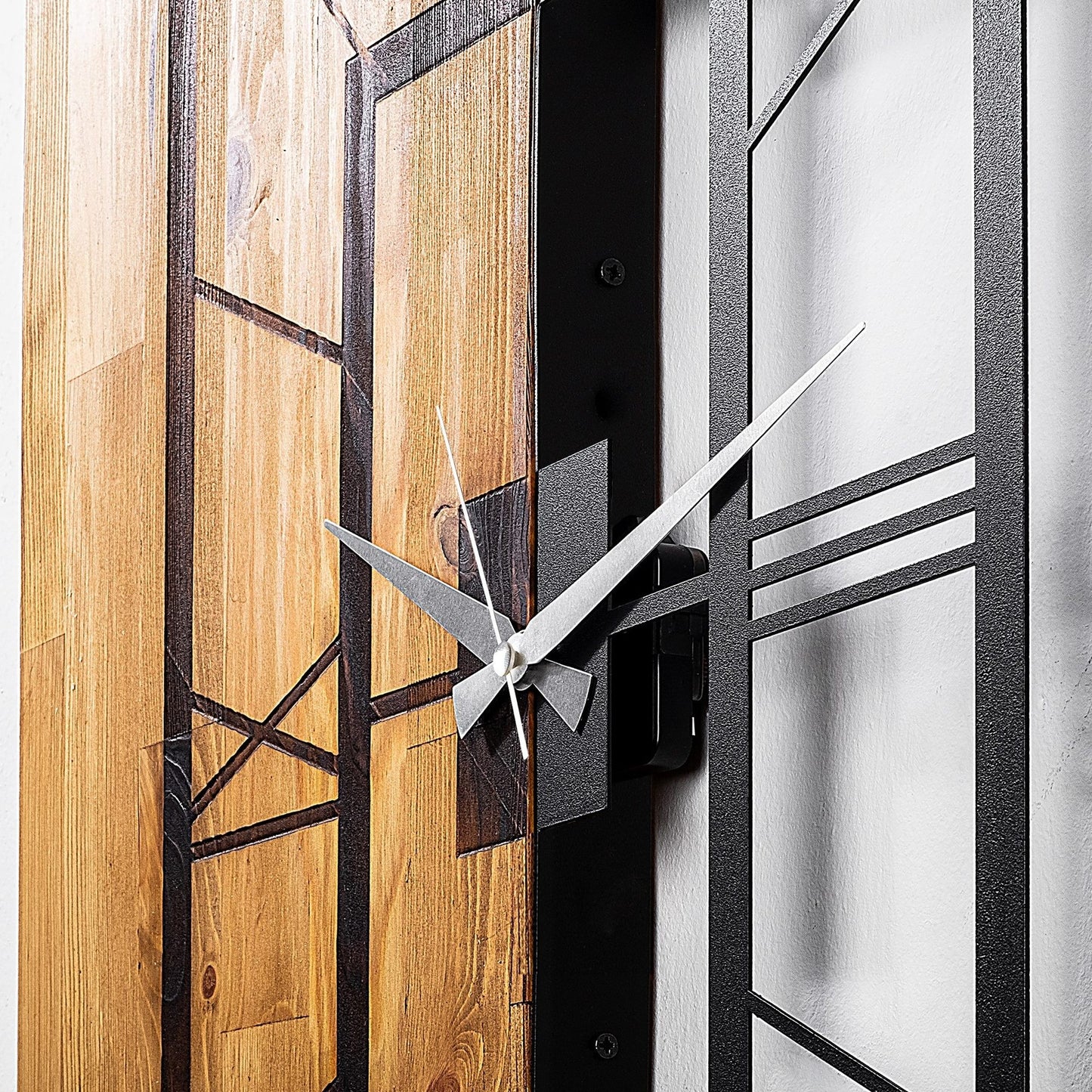 Reloj De Pared Madera Cuadrado