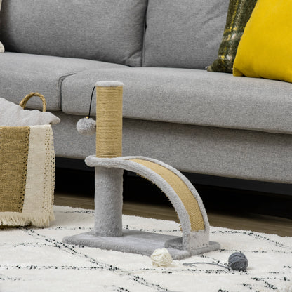 Pawhut Árbol Rascador Para Gatos Altura 43 Cm Con Tabla Para Rascar Gris_1