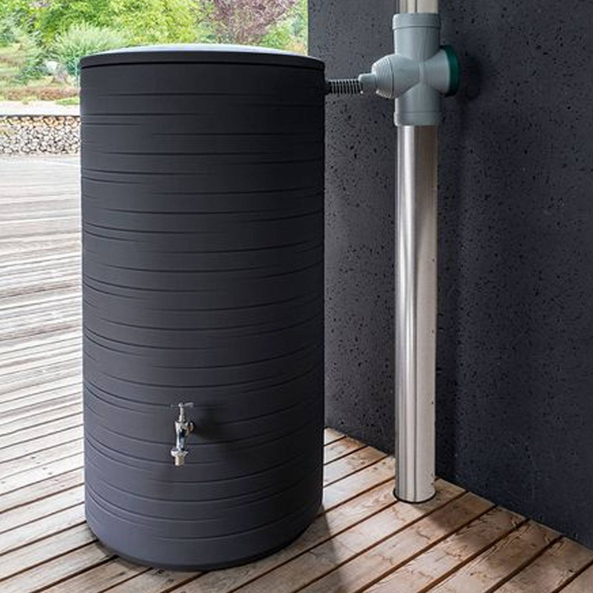 Bidón De Agua De Lluvia Novara 280l Color Antracita_2