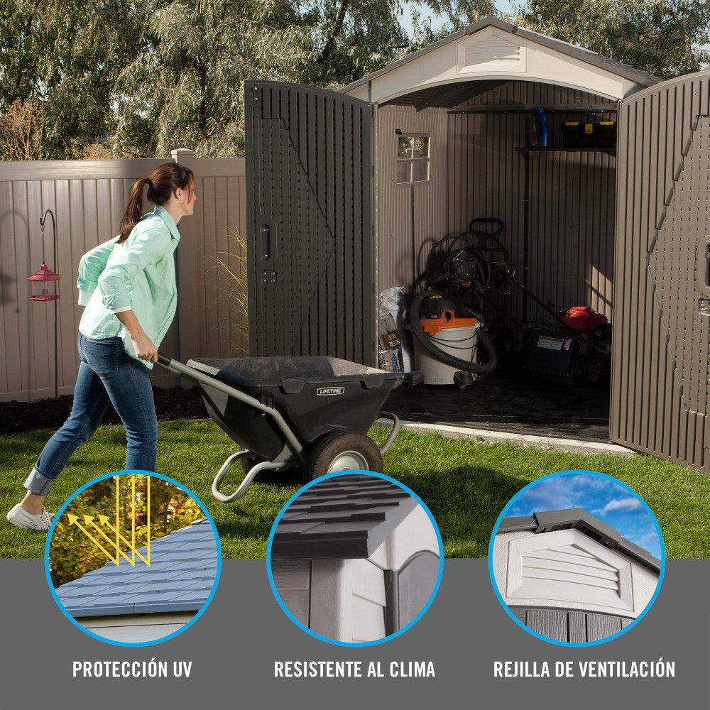 Caseta Jardín Ultrarresistente Con Ventana Lifetime 214x213x227 Cm Uv100_1