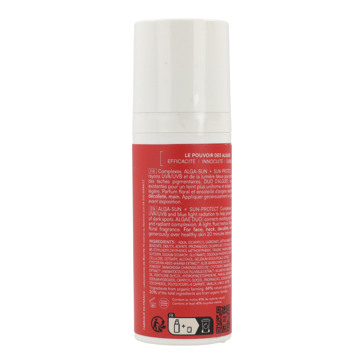 Fluido facial sensorial antimanchas spf50+ Lab Biarritz 50 ml