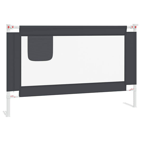 Vidaxl Barandilla De Seguridad Cama De Niño Gris Oscuro Tela 120x25 Cm_0