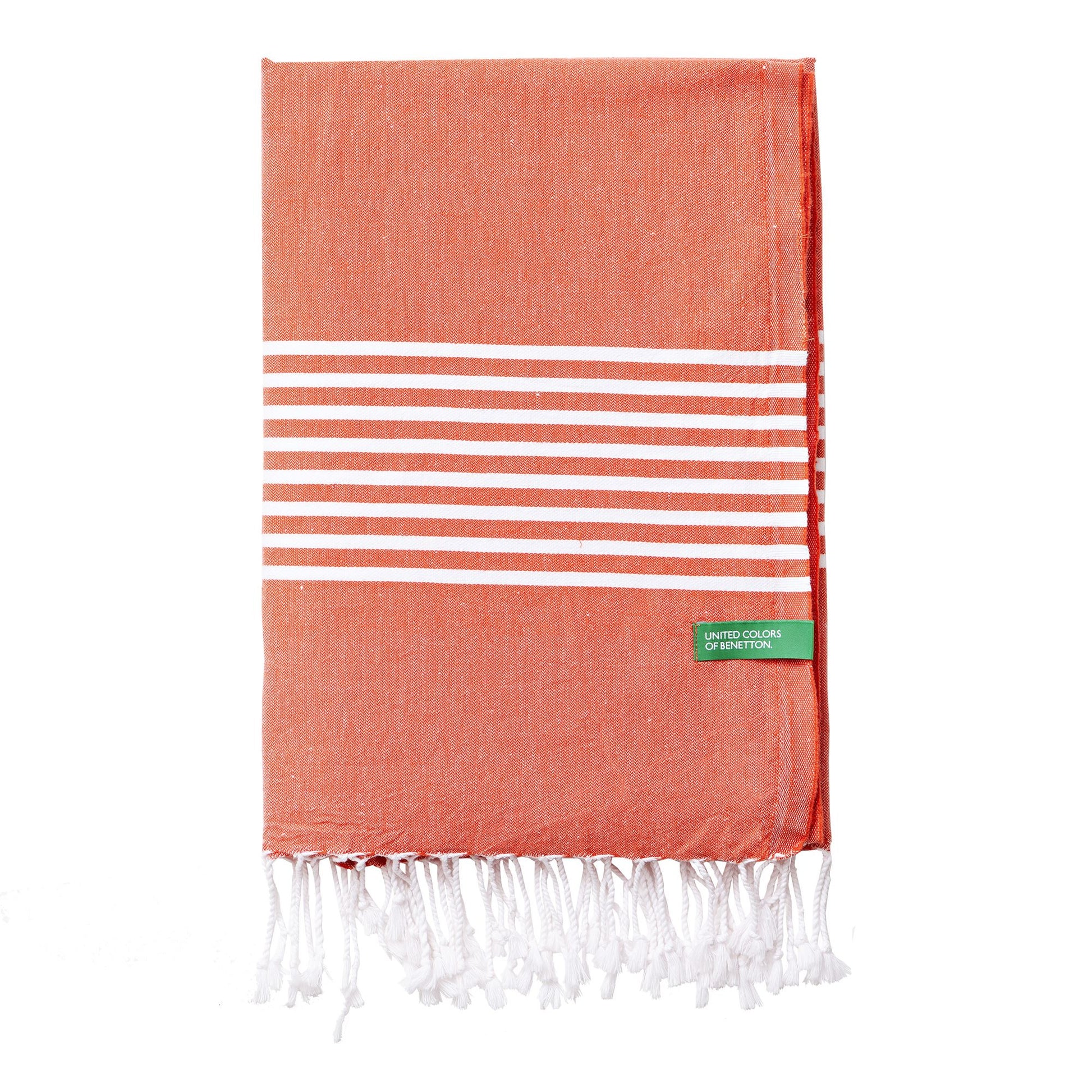 Set 2 Toallas Benetton Hamman 80x165cm 170gsm 100%algodon Rojo Casa Benetton