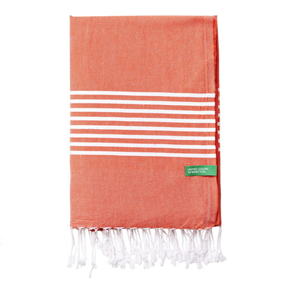 Set 2 Toallas Benetton Hamman 80x165cm 170gsm 100%algodon Rojo Casa Benetton