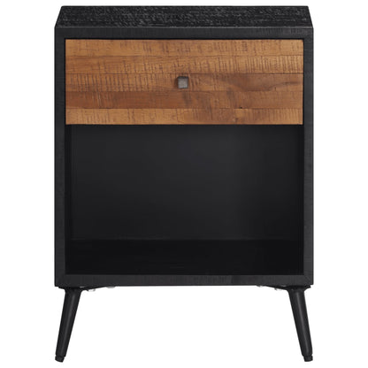 Mesita De Noche Madera Maciza De Teca 40x30x50 Cm_1