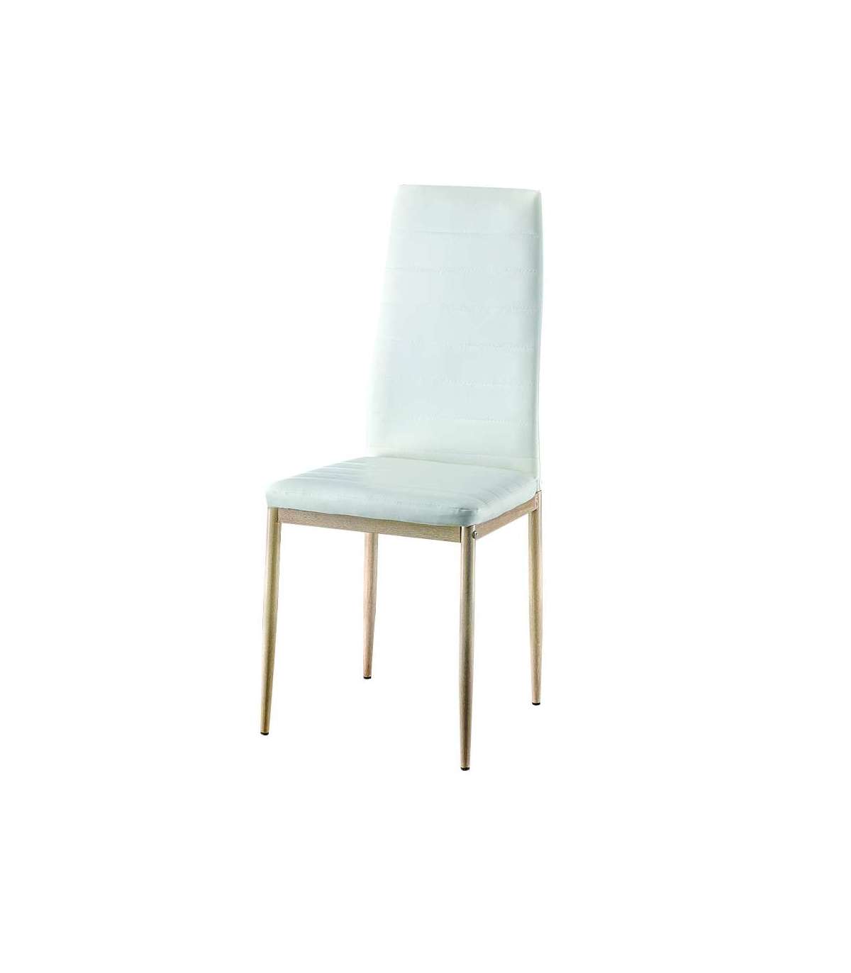 Pack De 4 Sillas Md-galera Tapizadas En Tejido Pu Blanco, 93cm(alto) 43cm(ancho) 42.5cm(la_1