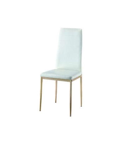 Pack De 4 Sillas Md-galera Tapizadas En Tejido Pu Blanco, 93cm(alto) 43cm(ancho) 42.5cm(la_1