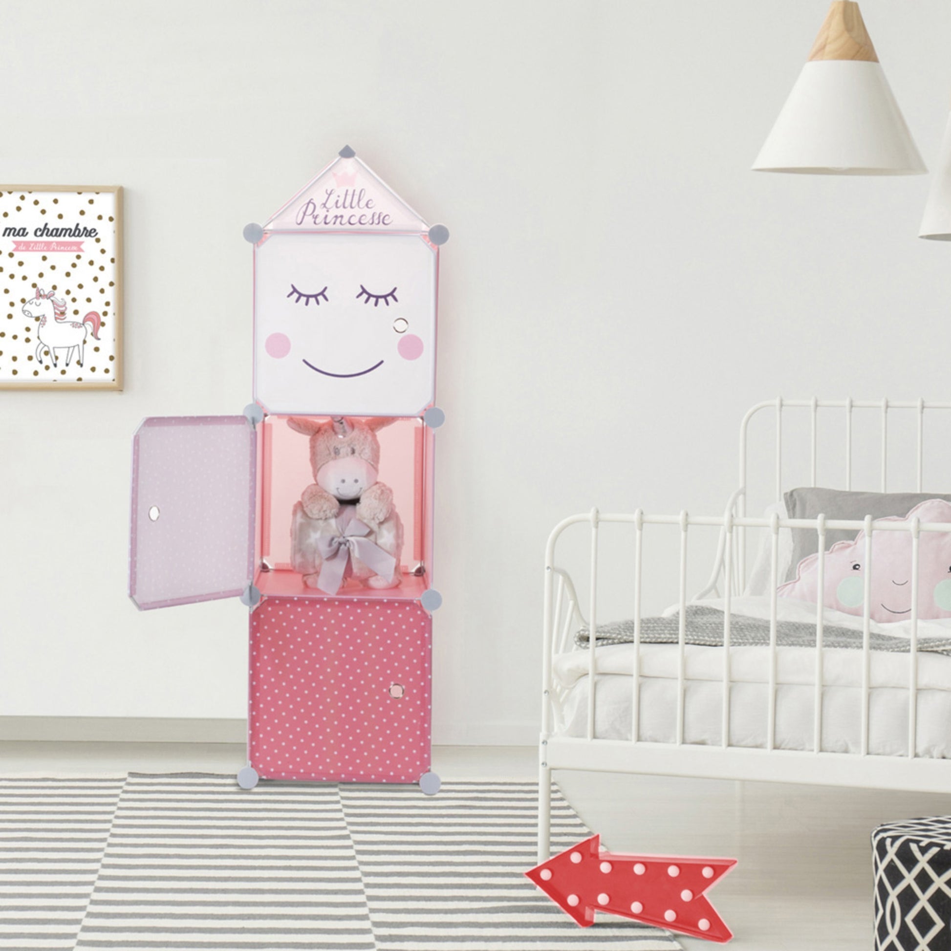 Estantería Modulable 3 Cubos Rosa_2