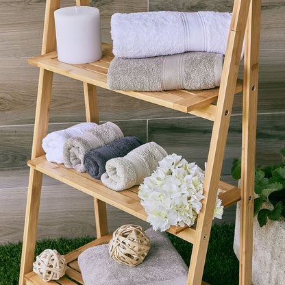 Juego De 6 Toallas De Baño: 2 Toallas De Cortesía 30x50 ; 2 Toallas De Lavabo 50x90 ; 2 Toallas De Ducha 70x140cm 450 Gr/m2 100% Algodón Topo_5
