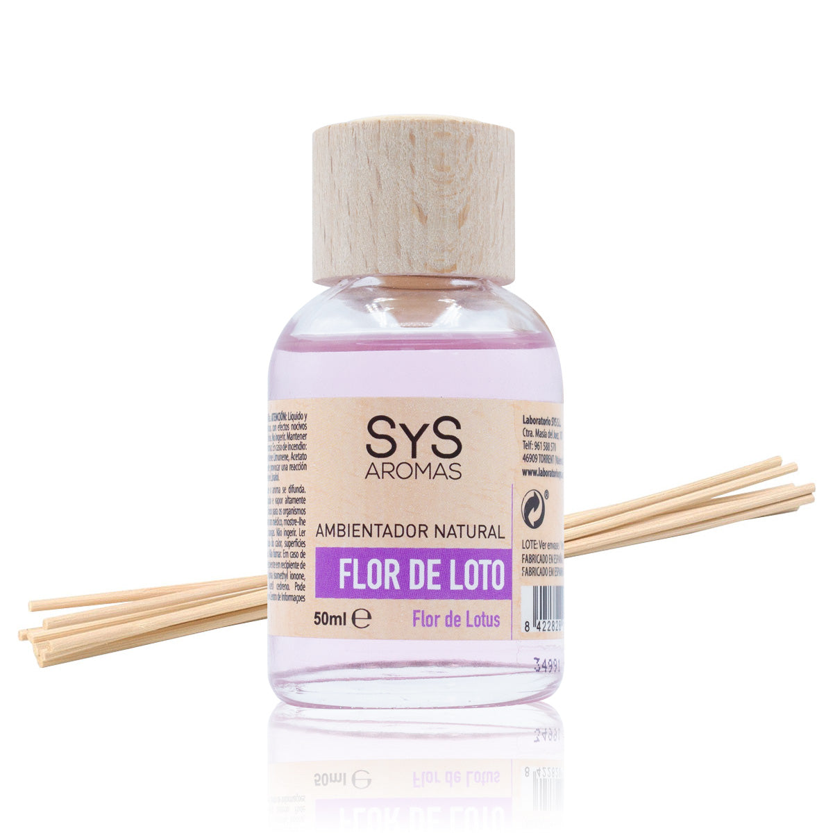 Ambientador Mikado Flor de Loto SYS Aromas 50 ml | Aroma Floral y Oriental | Calmante_0