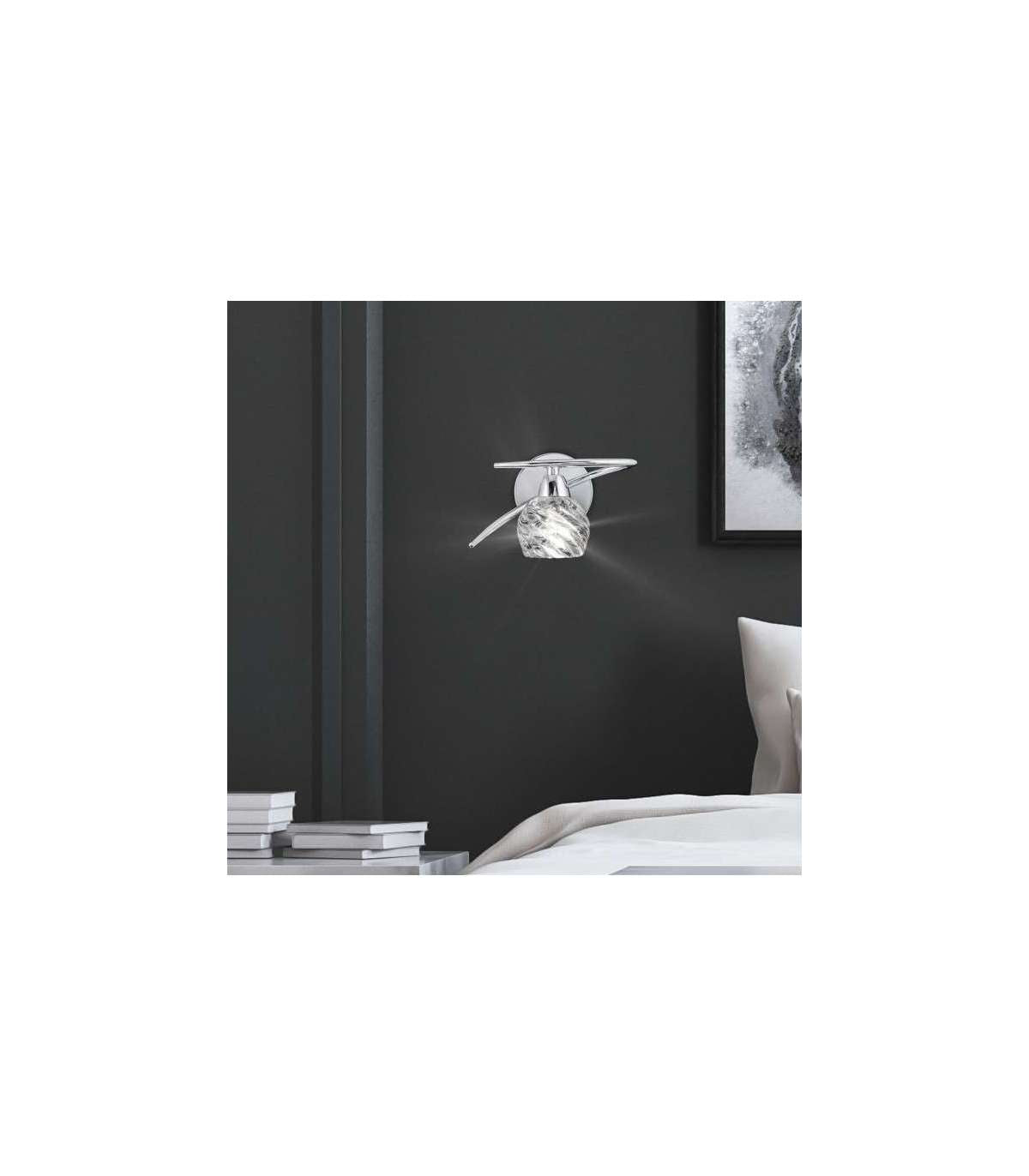Aplique A Pared Orquidea En Acabado Cromo, 13 Cm(alto)18 Cm(ancho)20 Cm(largo)_0