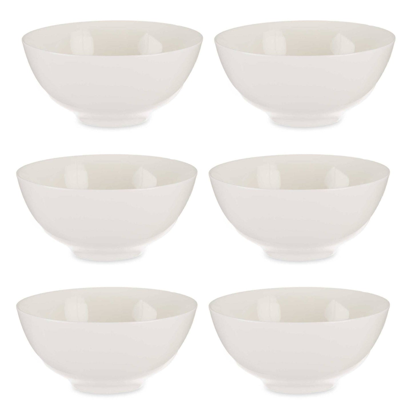 Set 6 Cuencos Porcelana Blanca Aperitivo Colección Vessia_0