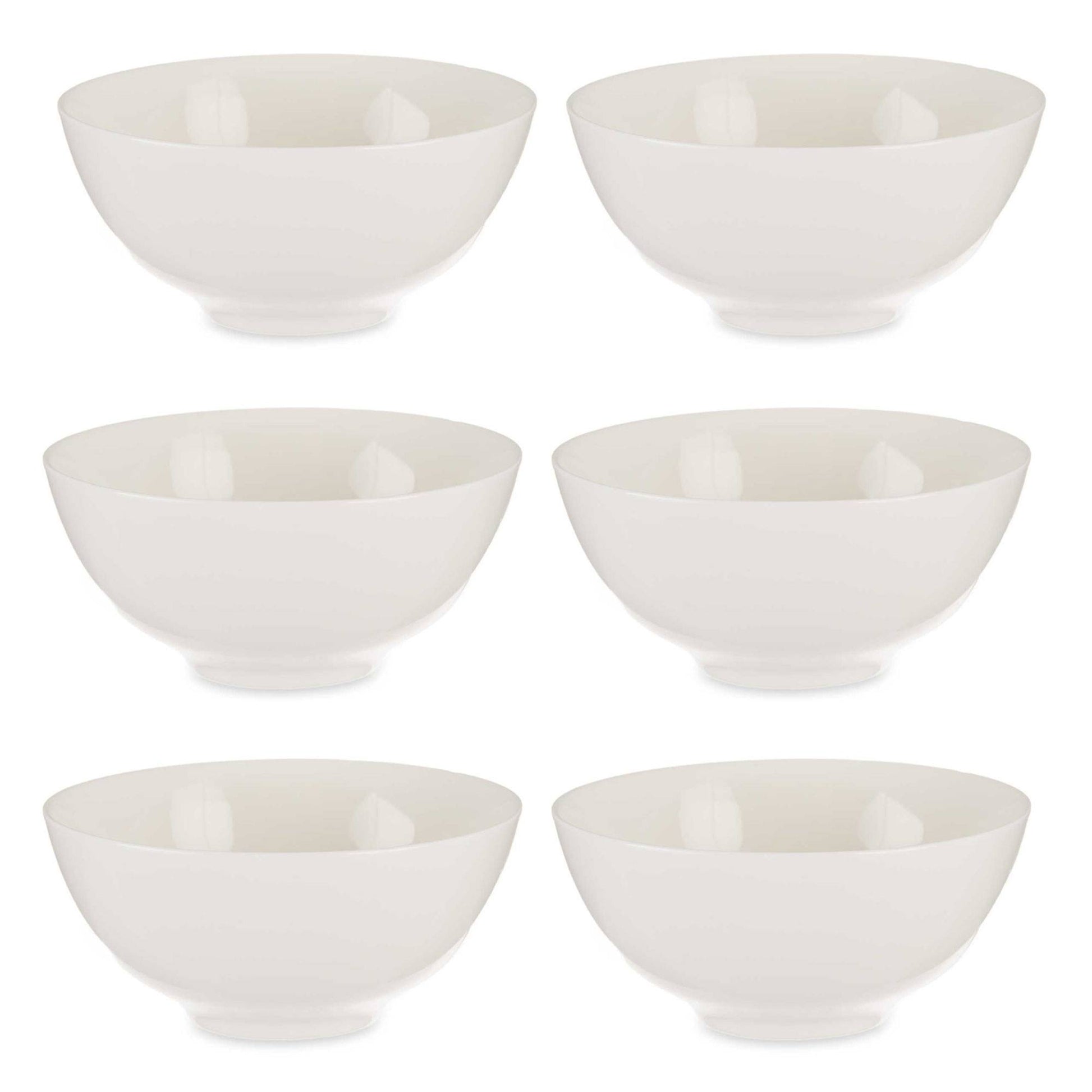 Set 6 Cuencos Porcelana Blanca Aperitivo Colección Vessia_0
