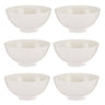 Set 6 Cuencos Porcelana Blanca Aperitivo Colección Vessia