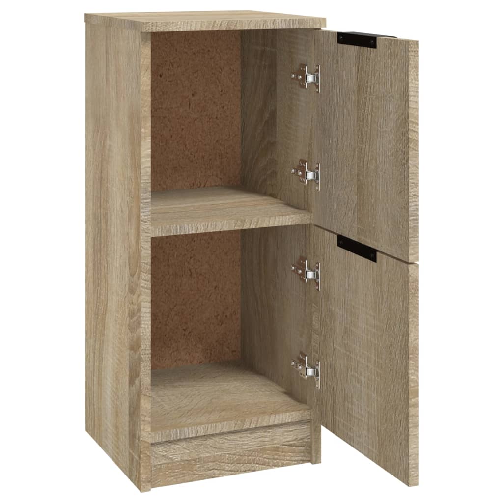 Aparadores 2 Uds Madera Contrachapada Roble Sonoma 30x30x70 Cm / Vetonek_2