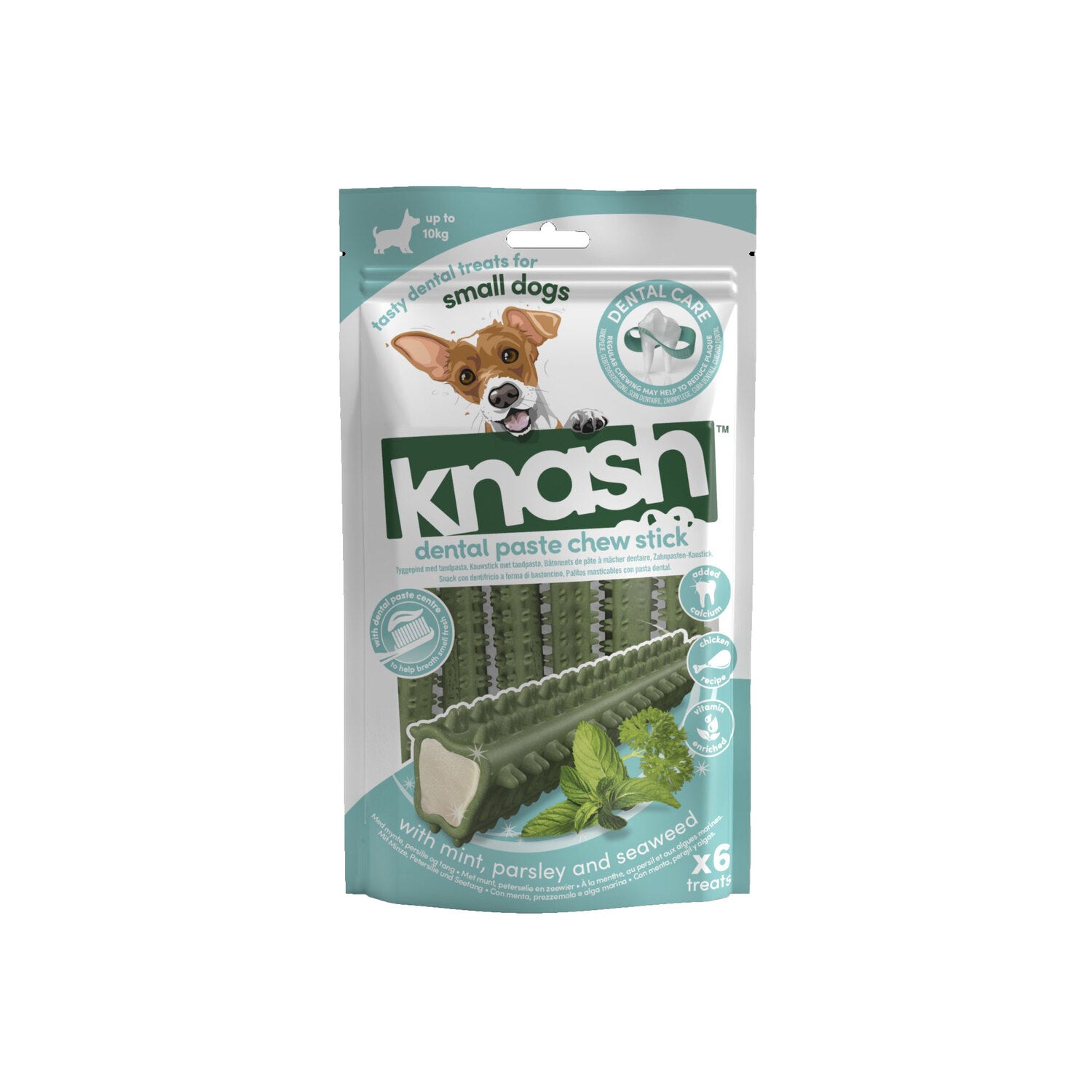 Knash Snack Dental Barritas De Menta Para Perro S 2 Boslas X 6 Uds_0