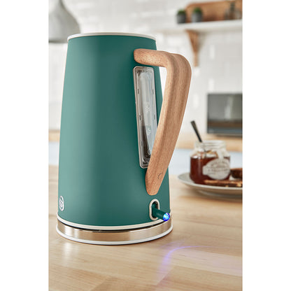 Set Desayuno Nordic, Hervidor Agua 1,7 L, Tostadora Ranura Ancha 2 Rebanadas, Diseño Swan Stp2090 Verde