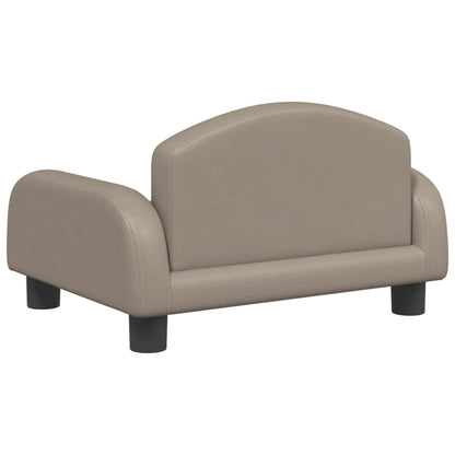 Cama Para Perros De Cuero Sintético Color Capuchino 50x40x30 Cm / Vetonek_3