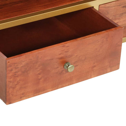 Mesa De Centro De Madera Maciza De Acacia 90x50x40 Cm_3