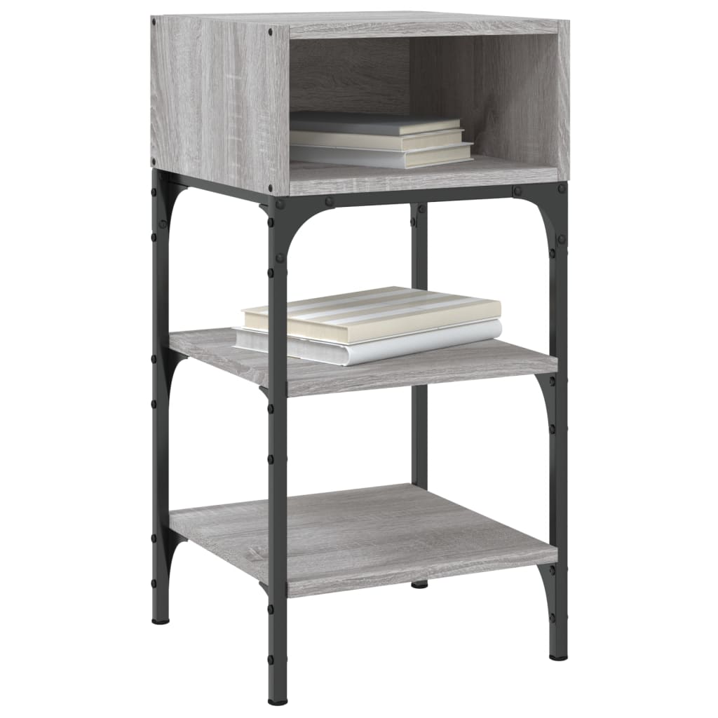 Mesitas Noche 2 Uds Madera Ingeniería Gris Sonoma 35x34,5x70 Cm_1