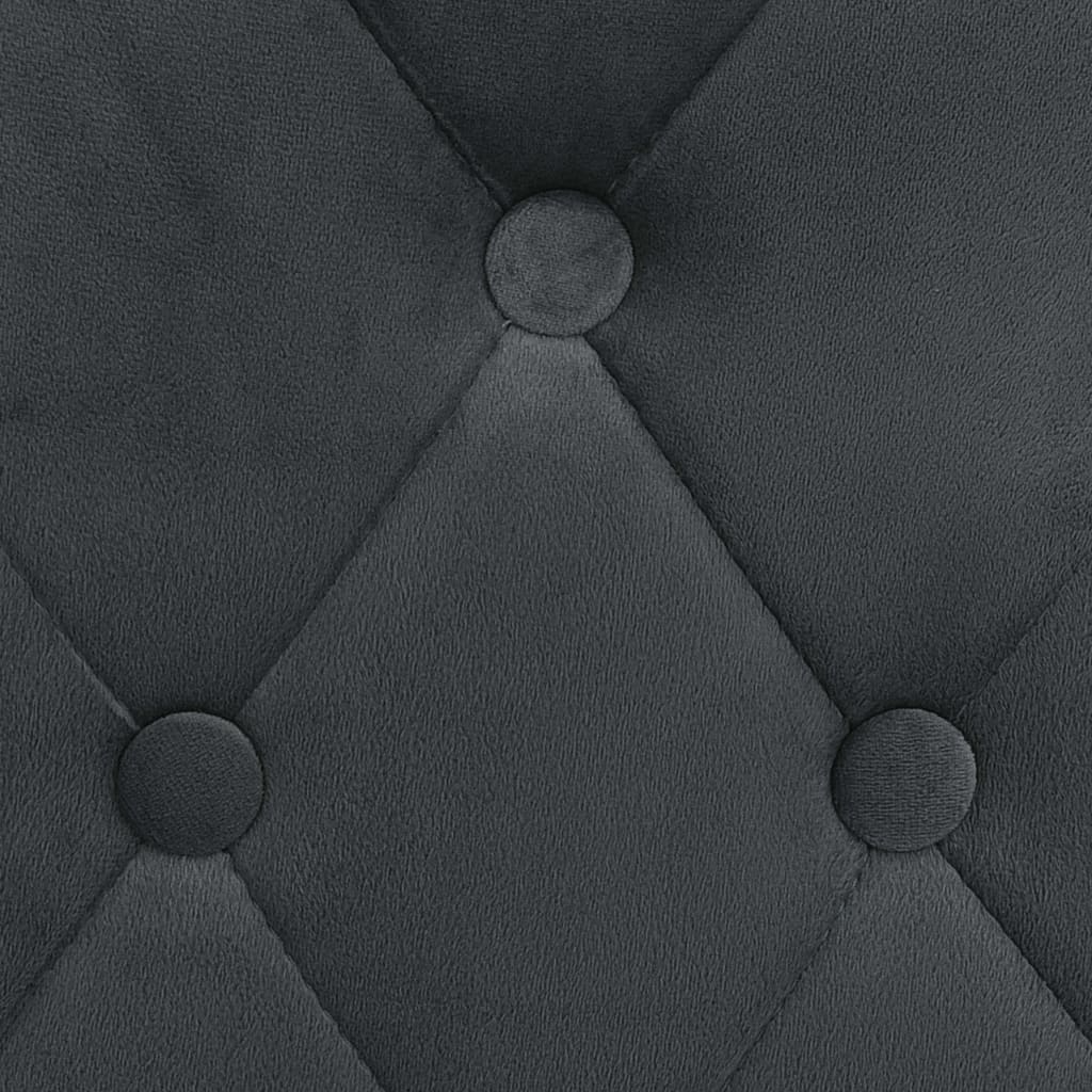 Taburetes De Cocina 2 Unidades Terciopelo Gris Oscuro_4