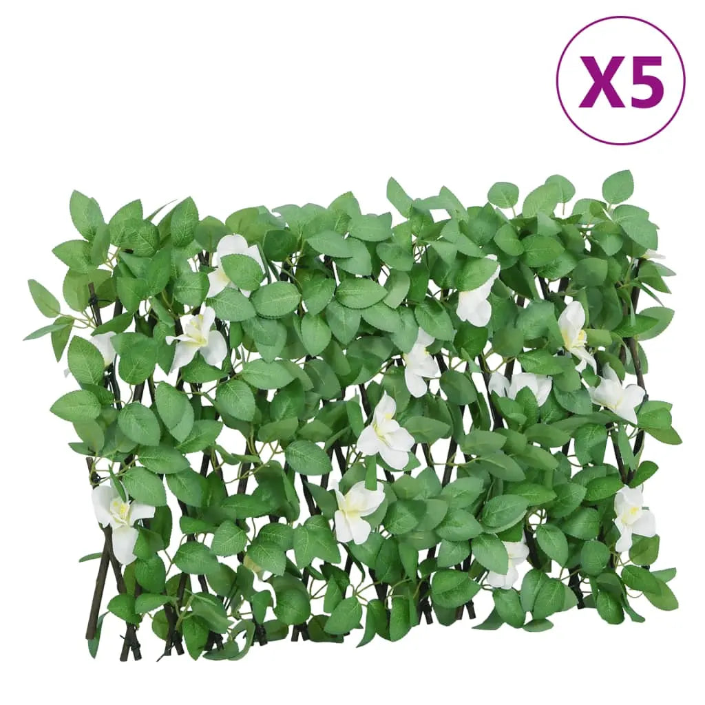 Enrejado Expansible De Hiedra Artificial Verde 5 Uds 180x30 Cm / Vetonek_4