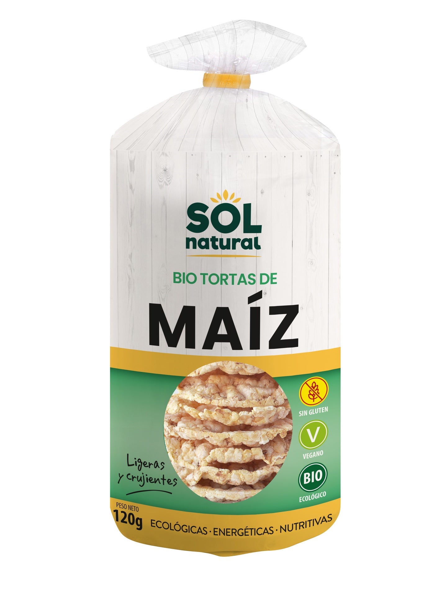 Tortitas de maíz bio sin gluten Sol Natural 120 g