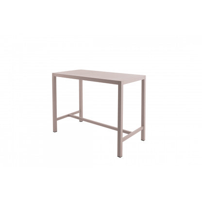 Inari Taupe Mesa Alta De Bar Para 4 Personas Aluminio 140x70x103cm - Mobiliario De Jardin_0