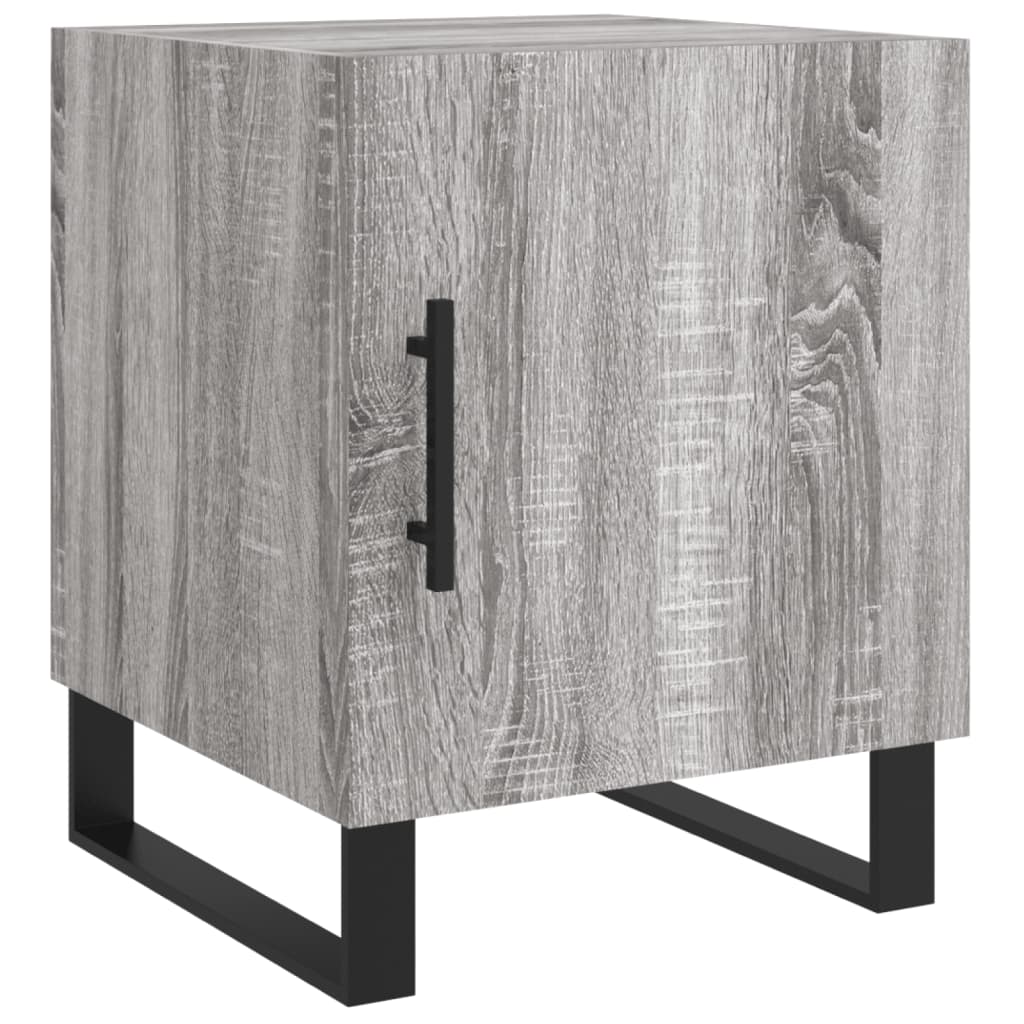 Mesita De Noche Madera De Ingeniería Gris Sonoma 40x40x50 Cm_0