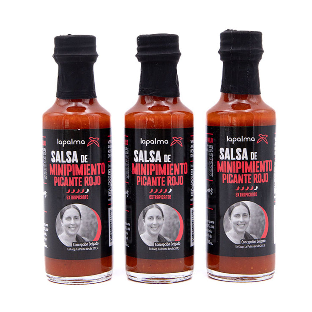 Salsa Picante De Minipimiento Rojo 3-pack Granada La Palma_3