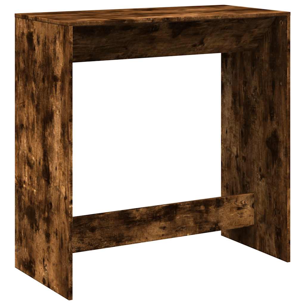 Mesa Alta De Bar Madera Ingeniería Roble Ahumado 102x50x103,5cm_0