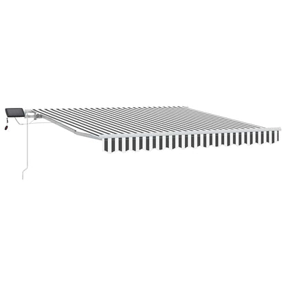 Toldo Retráctil Manual Con Led Antracita Y Blanco 300x250 Cm_0
