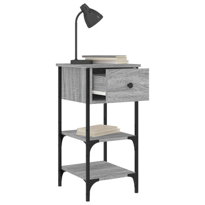 Mesitas Noche 2 Uds Madera Ingeniería Gris Sonoma 34x36x70 Cm_3