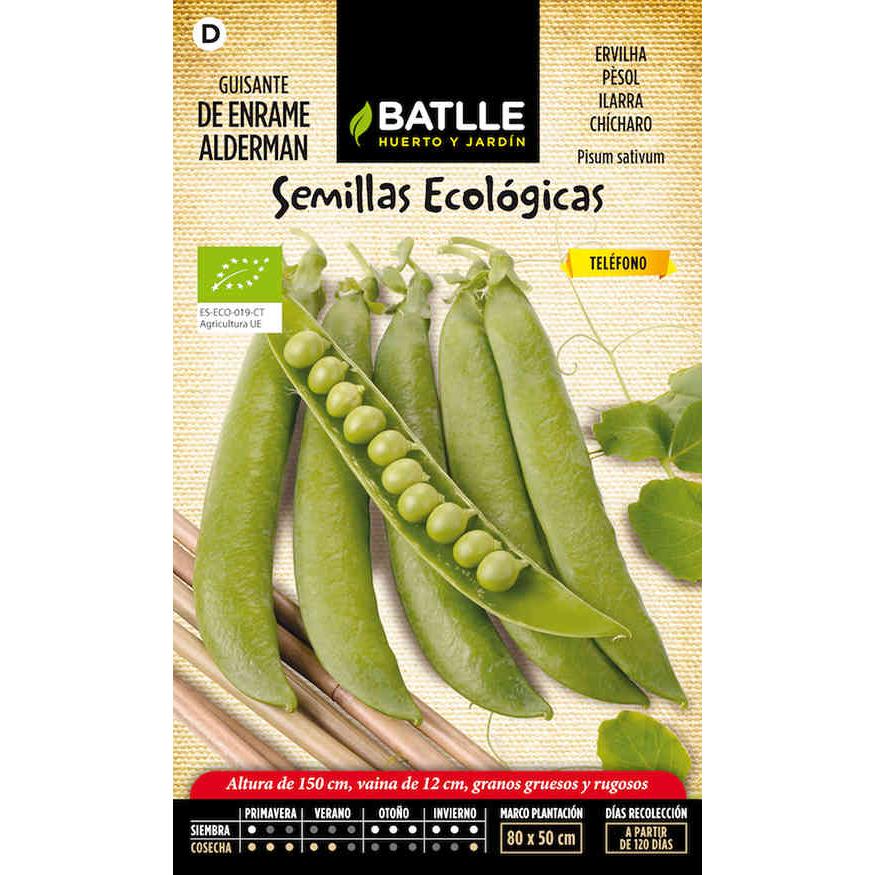 Semillas de Guisante 1/2 enrame Alderman ecológicas Batlle