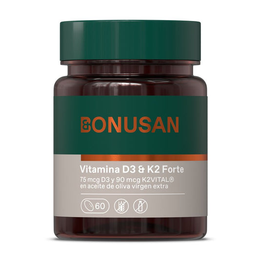 Vitamina D3 & K2 Forte Bonusan, 60 perlas