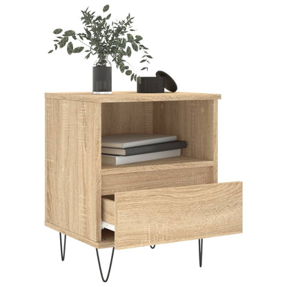 Mesitas Noche 2 Uds Madera Ingeniería Roble Sonoma 40x35x50 Cm_2