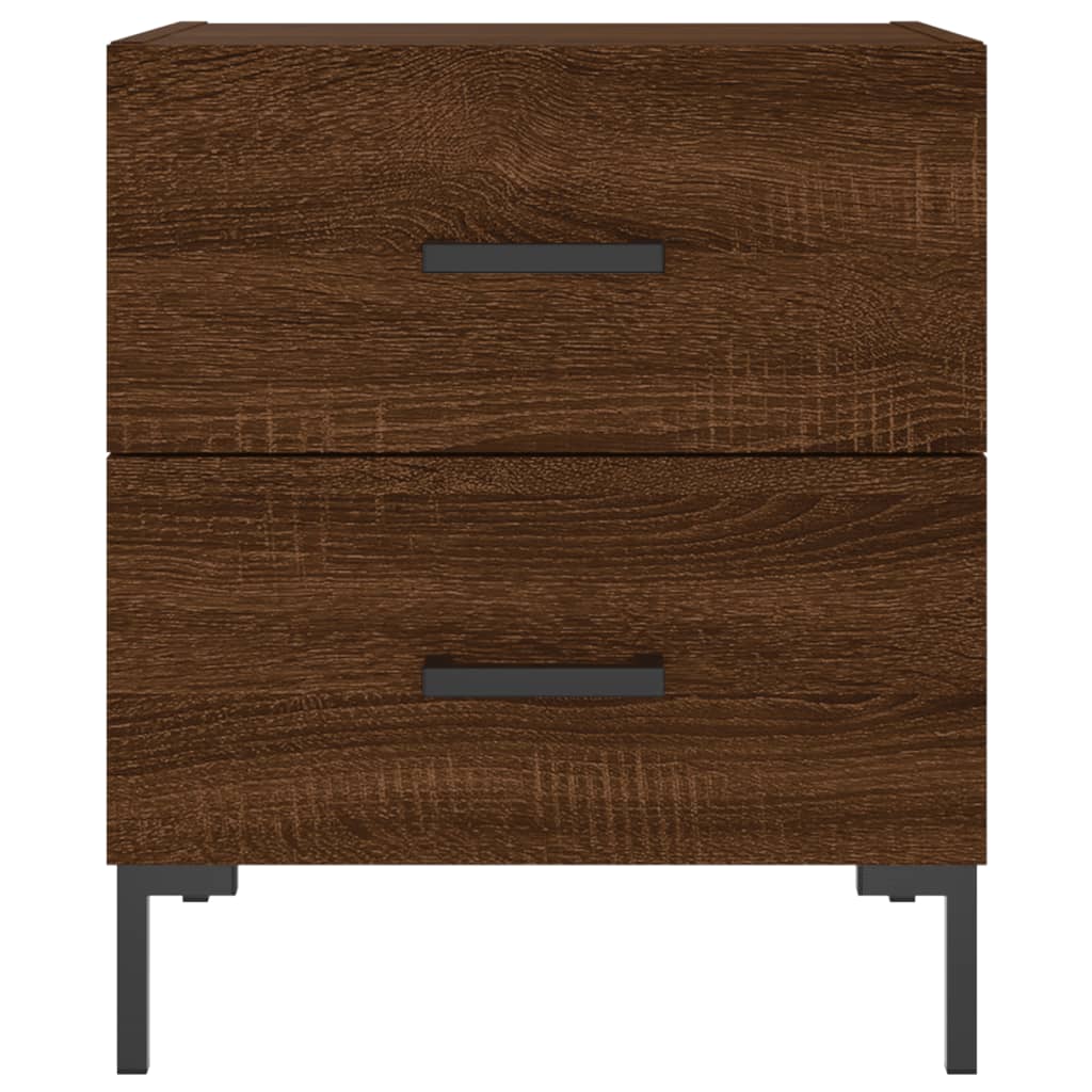 Mesita De Noche Madera De Ingeniería Roble Marrón 40x35x47,5 Cm_4