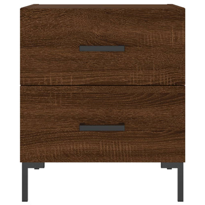 Mesita De Noche Madera De Ingeniería Roble Marrón 40x35x47,5 Cm_4