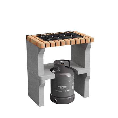 Módulo bancada New Iberia XL con Placa de Gas Movelar