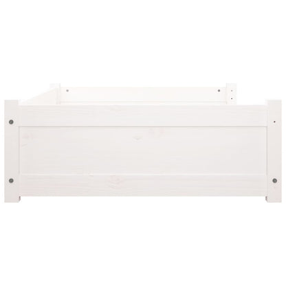 Vidaxl Cama Para Perros Madera Maciza De Pino Blanco 105,5x75,5x28 Cm_5