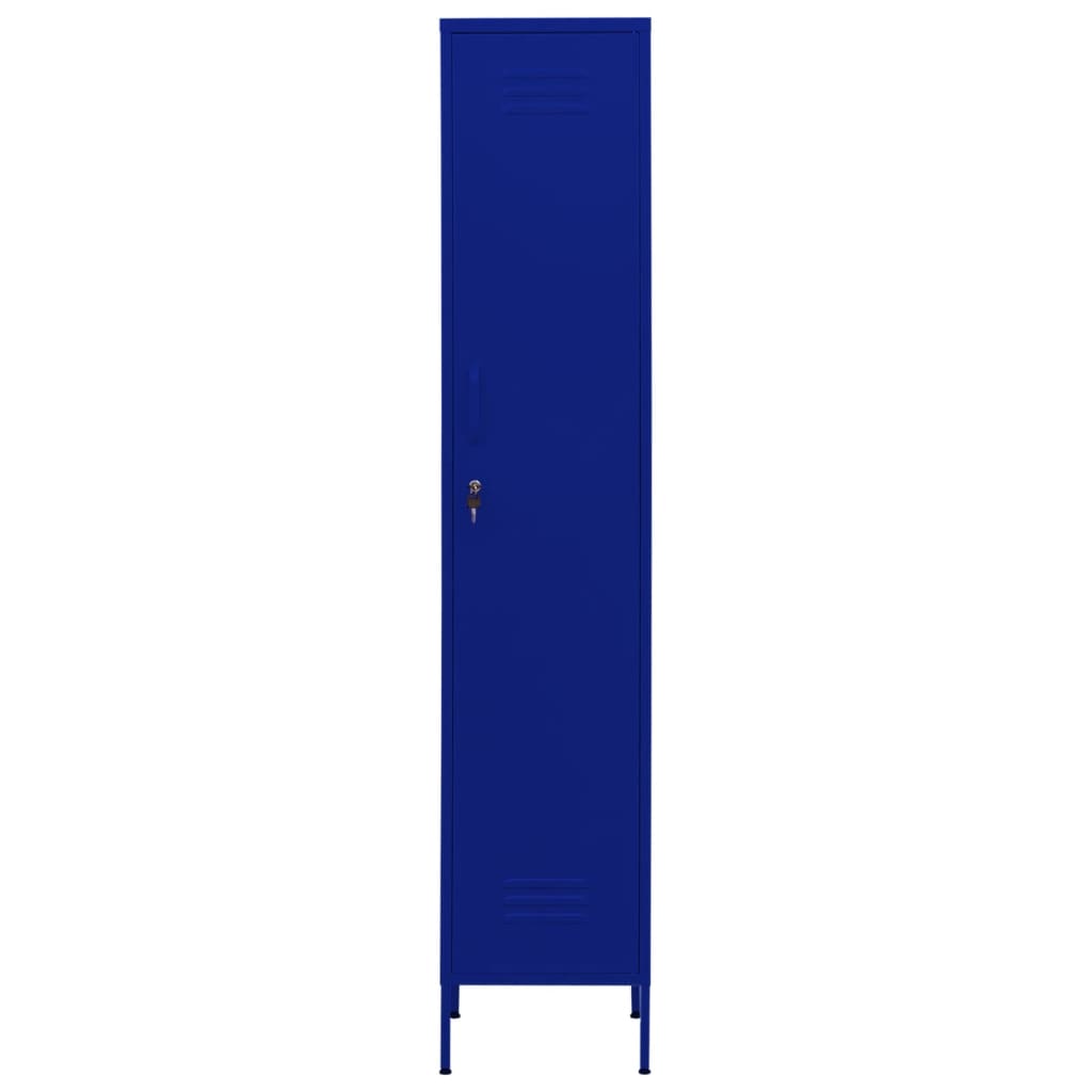 Armario Taquilla De Acero Azul Marino 35x46x180 Cm_2