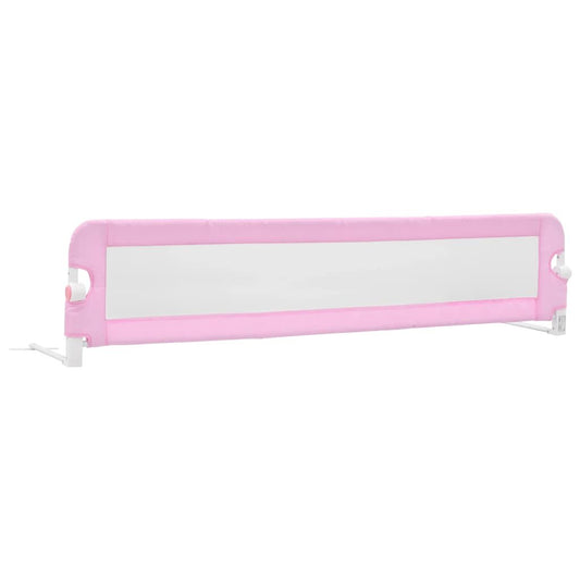 Vidaxl Barandilla De Seguridad Cama De Niño Poliéster Rosa 180x42 Cm_0