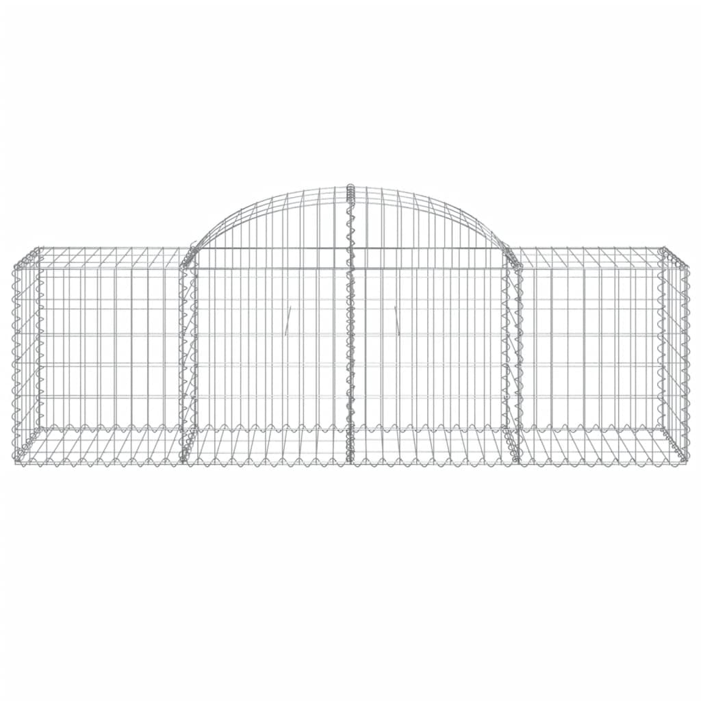 Cestas De Gaviones 40 Uds Forma De Arco Hierro 200x50x60/80 Cm_3