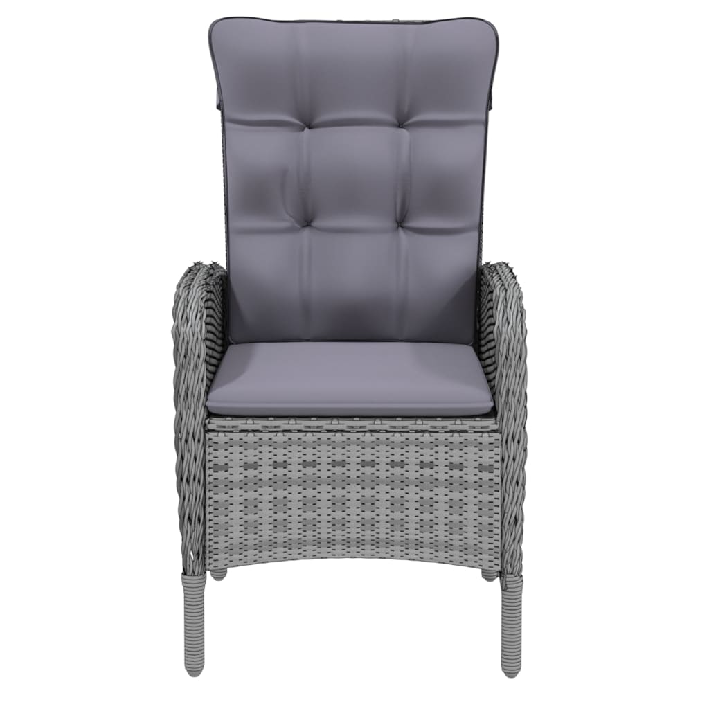 Vidaxl Juego De Comedor Para Jardín 9 Piezas Ratán Sintético Gris_3