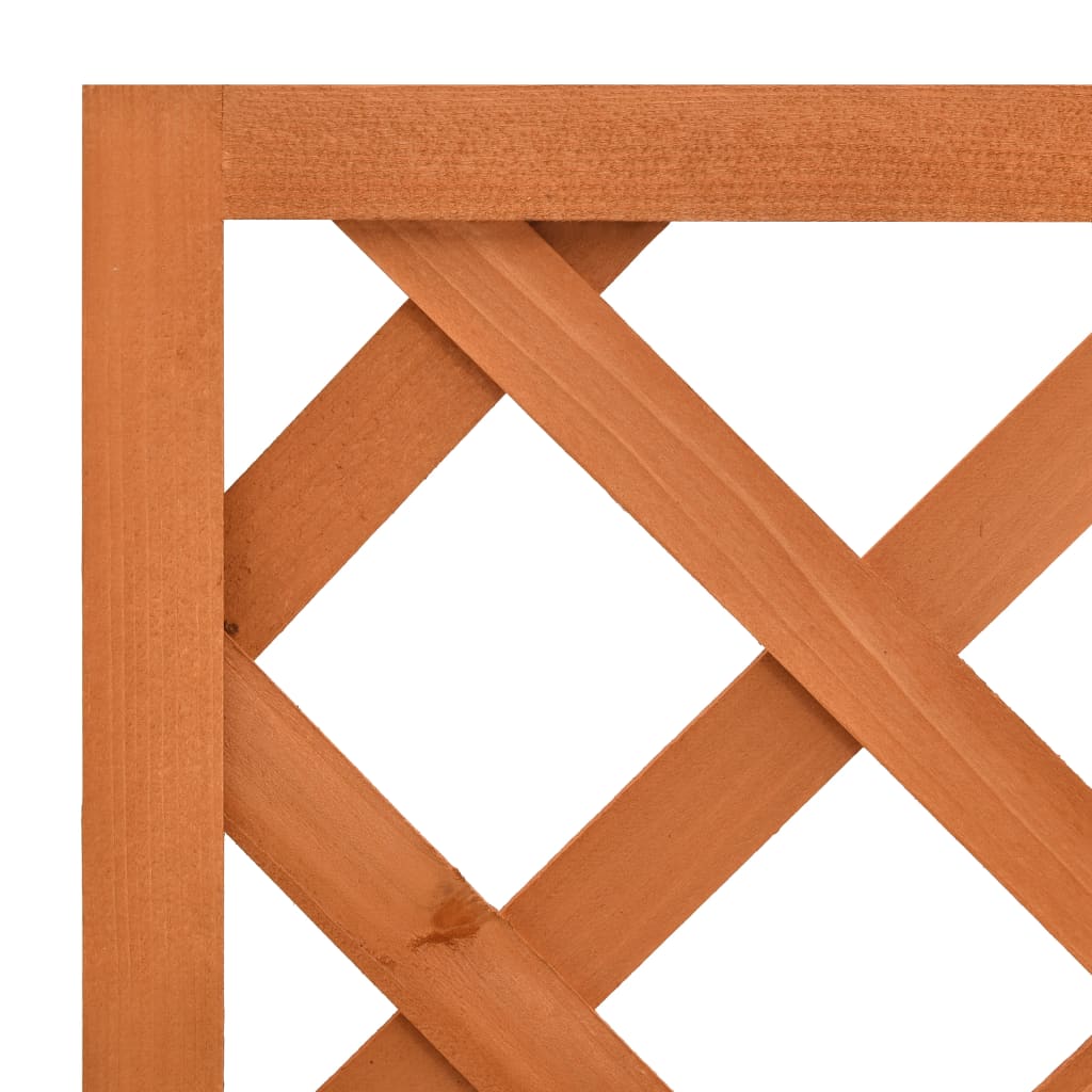 Jardinera Enrejada De Jardín Madera Abeto Naranja 50x25x90 Cm_4
