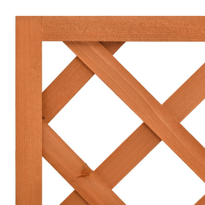 Jardinera Enrejada De Jardín Madera Abeto Naranja 50x25x90 Cm_4